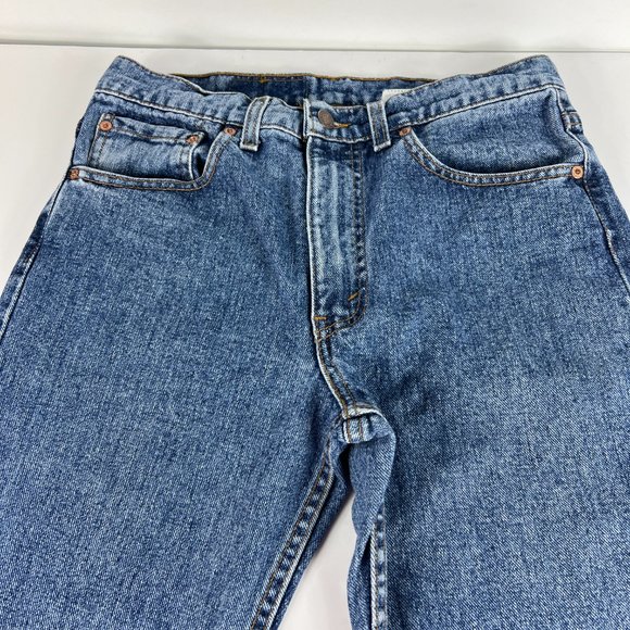 VTG 90s Levi's Jeans Men's 30x32 512 Slim Tapered Blue Faded Denim USA Tag 32x34 - Picture 4 of 16